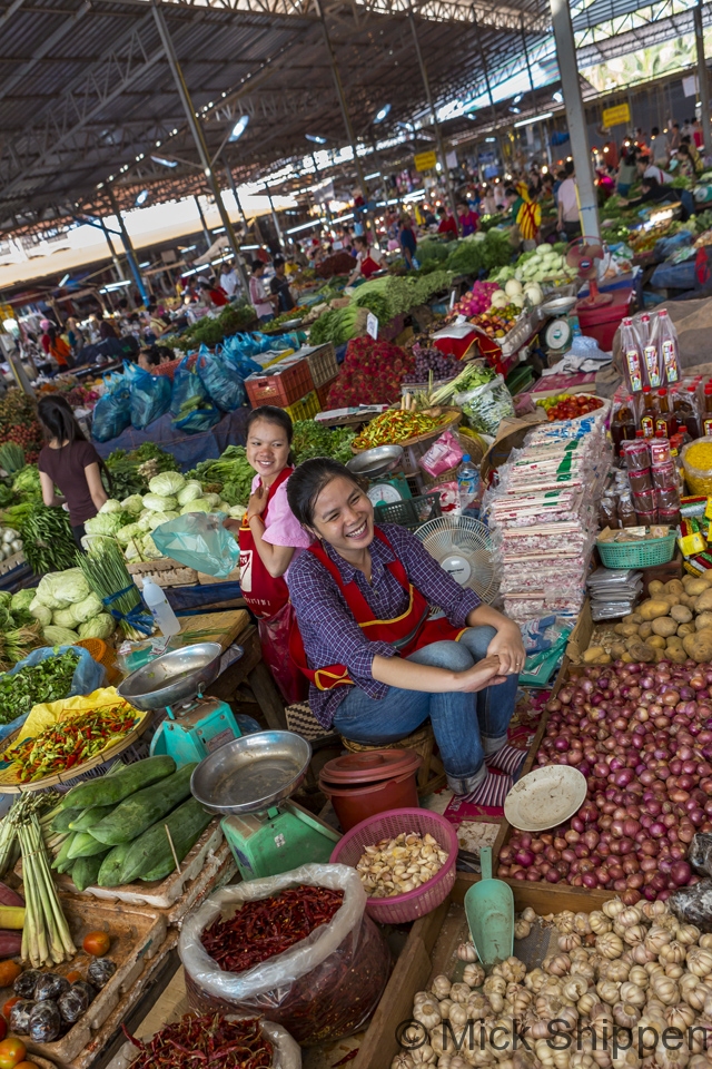 Evening fresh market, Vientiane, Laos
