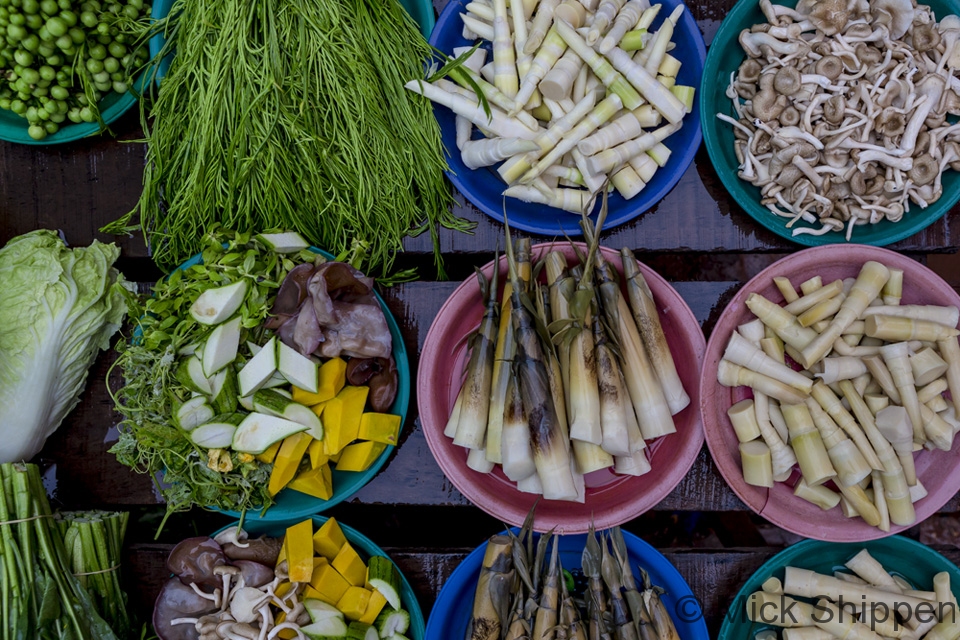 Bamboo for sale in Vientiane market