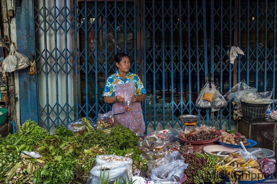 Vegetable stall, Chinatown, Bangkok, Thailand