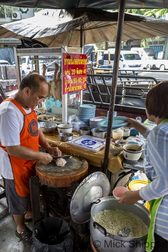 Khao man gai, chicken and rice, Bangkok, Thailand