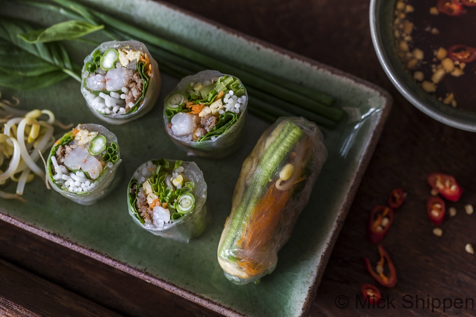 Fresh spring rolls, Vietnamese food