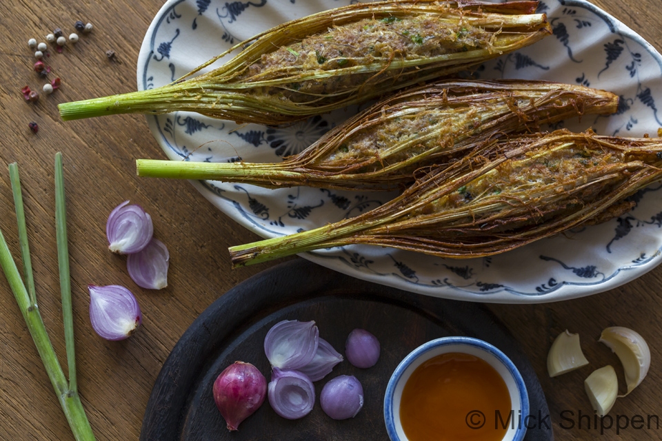 Stuffed lemongrass, Lao food