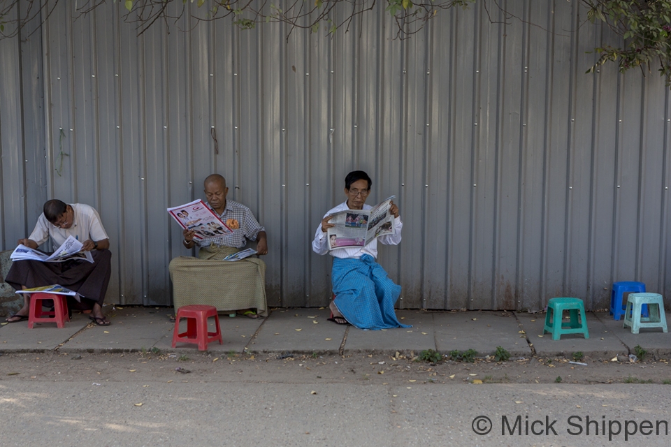 Sunday morning in Yangon, Myanmar