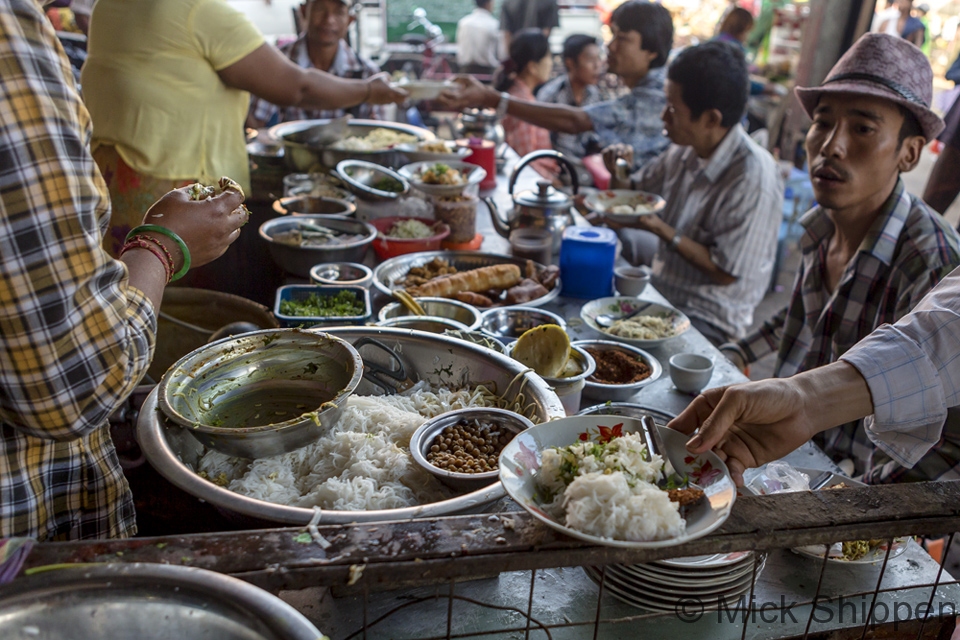 Food stall, Yangon, Myanmar