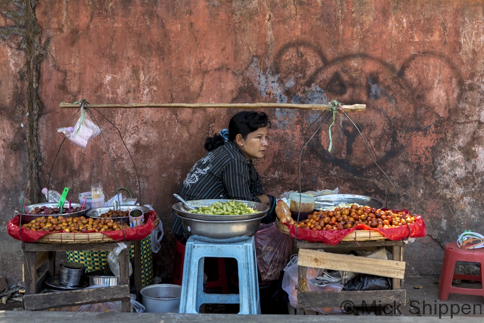 Fruit seller, Yangon, Myanmar