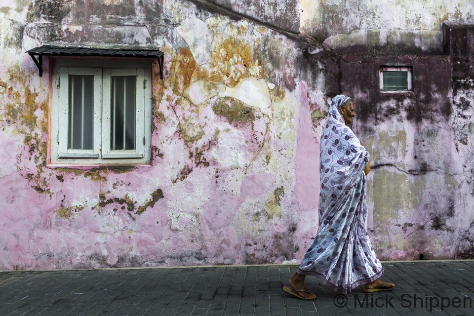 A street scene in Galle, Sri Lanka.