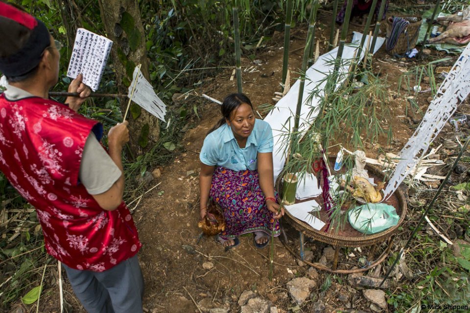 Hill tribe spirit ceremony, Chiang Rai, northern Thailand.