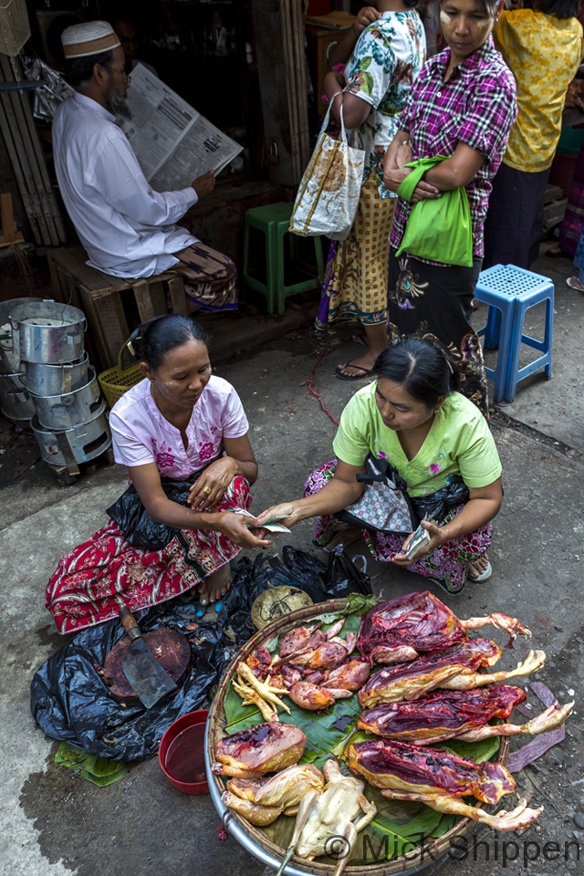 Street market scene, Yangon, Myanmar