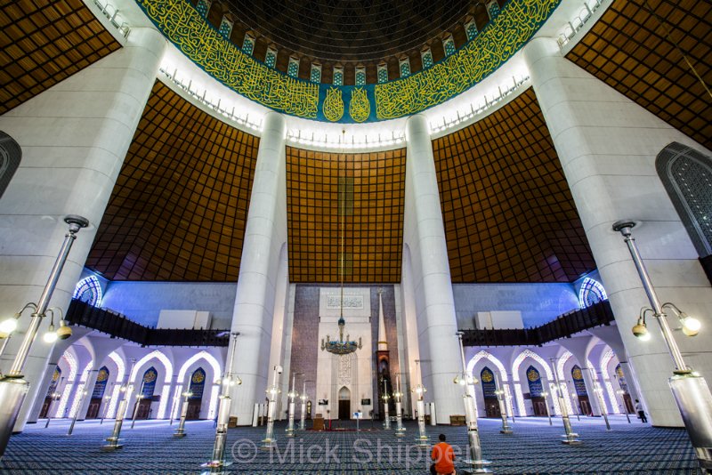 The Sultan Salahuddin Abdul Aziz Shah Mosque in Shah Alam, more commonly known as the Blue Mosque.