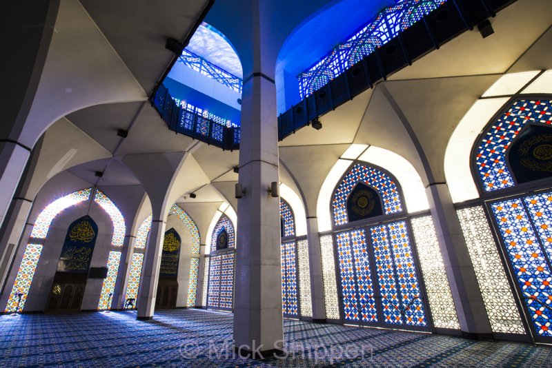 The Sultan Salahuddin Abdul Aziz Shah Mosque in Shah Alam, more commonly known as the Blue Mosque.