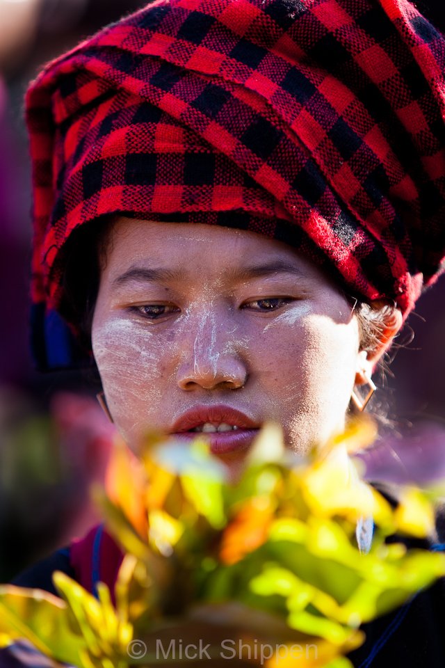 pa O hilltribe girl at Nampan market.